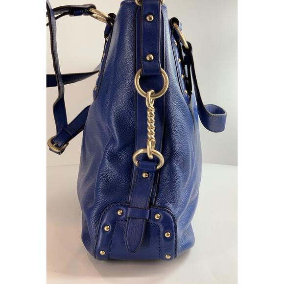 Michael Kors Large Blue Handbag With Crossbody Strap - Picture 13 of 15